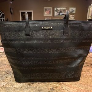 Large black and glittery stripe Kate Spade !